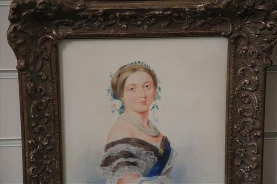 William Warman (1806–1875) Portraits Queen Victoria and Prince Albert, 13 x 9in.